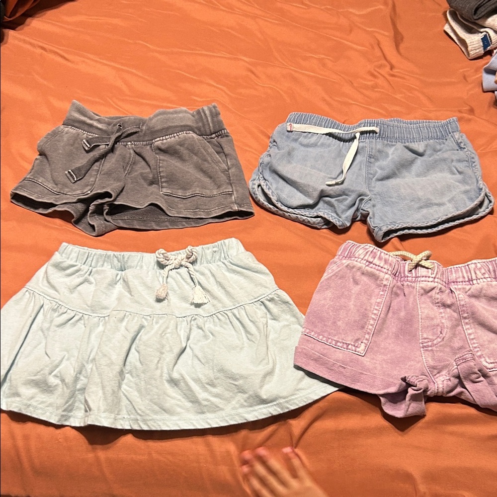 Kids Casual Shorts and Skirt Set 4t